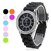 Montre à Quartz en Silicone pour Femme, Affichage Analogique - Assortiment de Couleurs