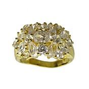 18K Gold Plated & High Quality Cubic Zirconia Ladie's Party Ring(More Colors)