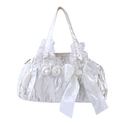 Elegant Fabric Special Occasion Wedding Shoulder Bag With Flower