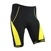 santic-menn og kvinners Coolmax materiale sykling 1/2 shorts (gul)