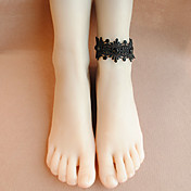 main dentelle noire motif floral style punk lolita ouest cheville