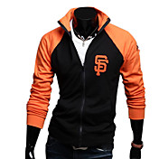Men's Mixed Colors Zipper Pocket Coats
