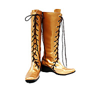 Cosplay Boots Inspired by Vocaloid-Miku Brown Lace-up