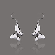 Gorgeous Silver Plate Rhinestone Butterfly Earring