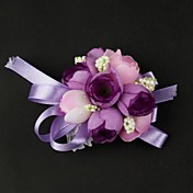 satin / bomuld free-form bryllup håndled corsage (flere farver)