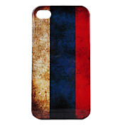 Vintage-Stil russische Flagge Muster Hartschalenetui für iPhone 4 und 4S