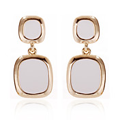 18K Gold Plated Unique White Onyx Fashion Earrings