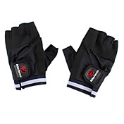 CAMEWIN Sports Half-Finger Gloves with White Edge (Black)