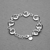 Amazing Silver Plated Seven Hollow Heart Unisex Bracelet