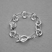 Amazing Silver Plated Grain Circle Unisex Bracelet