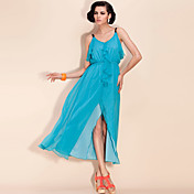 ts robe de mousseline à volants