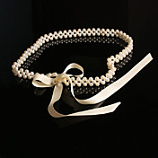 spandex / algodón con cintura de la cadena de perlas / cinturón
