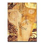 håndmalt berømte mennesker oljemaleri med strukket ramme 24 "x 36" av Gustav Klimt