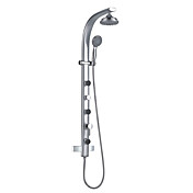 Φ 200m Wall Mount Rotatable Shower Panel Faucet with Body Sprays - Painting Finish
