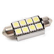 CANBUS Festoon 42mm 1.5W 8x5050 SMD White LED Car Signal Lights (DC 12V)