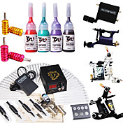 4 pistol tatovering kit med høy kvalitet LED Power