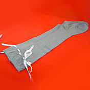 Gray Pure Cosplay Color 40cm Sweet Lolita Stockings with Ribbon