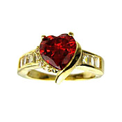 Cubic Zirconia Platinum Plated Irregular Shape Fashion Ring(More Colors)