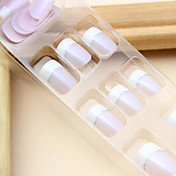 Französisch rosa Hintergrund Stil Nail Art Tips mit Kleber