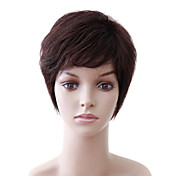 Capless Nature Look Mixed Hair Chestnut Brown Women's Curly Hair Wig