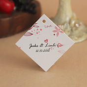 gepersonaliseerde ruit voor tag - roze liefde (set van 30)