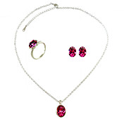 Fabulous Alloy Women's Jewelery Set Including Necklace,Ring And Earrings (More Colors)