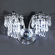 Contemporary Crystal  Wall lights with 4 LED Lights Chrome Finished