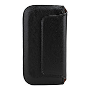 opknoping taille pu lederen tas etui voor iPhone 4, 4s, 3G, 3GS (zwart)