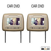 7 Inch LCD Screen Headrest DVD Player with Built-in Speaker,CD,DVD,Game (1 Pair)