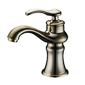 Antique Single Handle Bathroom Sink Faucet(Antique Bronze Finish)