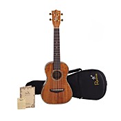 Rainie - (t-50) professionele massief acacia koa tenor ukulele met gigbag / tuner (pearl binding)