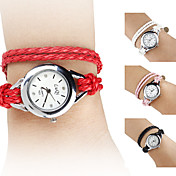vrouwen pu analoog kwarts armband horloge (verschillende kleuren)