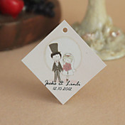 gepersonaliseerde ruit voor tag - schattige liefhebbers (set van 30)