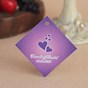 gepersonaliseerde ruit voor tag - Purple Hearts (set van 30)