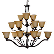 vintage stijl plafondlamp met 18 lampjes