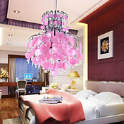 Comtemporary Shell Chandeliers with 3 Lights Pink