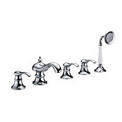 Deck-type 5-Hole Bathtub Faucet(Chrome Finish)
