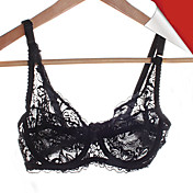 Sexy Seamless Rose Print Lace Thin Bra