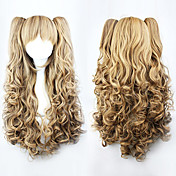 lolita perruque bouclée inspirée par double gradient brun mignon ponytail princesse 70cm