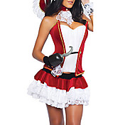 Erwachsene Frauen Sexy Pirate Red Halloween-Kostüm