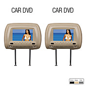 7 tommers digital skjerm Nakkestøtte DVD-spiller med tv, spill (1 par)