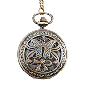 farfalla donne lega analogico al quarzo orologio da tasca (bronzo)