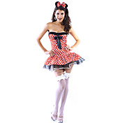 Sexy Playful Mouse polka Dot Dress Halloween kostume (2Pieces)