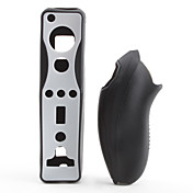 dos colores Funda de silicona protectora para Nintendo Wii / Wii U juego controlador remoto y el Nunchuk