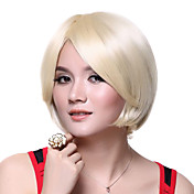 Capless Fashion Top Kvalitet 100% Human Hair Light Blonde Short Wig