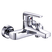 Solid Brass Wall Mount Chrome Contemporary Shower Faucet