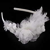 Elegante Feather Mit Blumen Damen Stirnbänder