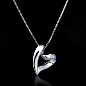 Joyería fina Simplemente gire Sterling Silver Heart Necklace