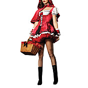 Sexy Adult Little Red Riding Hood Dress Halloween kostume (2Pieces)