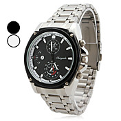 hombres aleación reloj analógico de pulsera de cuarzo (plata)